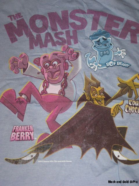   Juniors Graphic Tee Tshirt Light Blue The Monster Mash Boo Berry Shirt