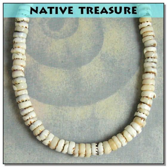 Tiger Puka Shell Necklace Surfer Choker Beads Kids 14  