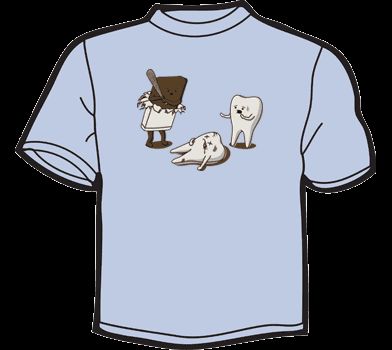 CHOCOLATE BEATS TEETH T SHIRT funny dentist threadless  