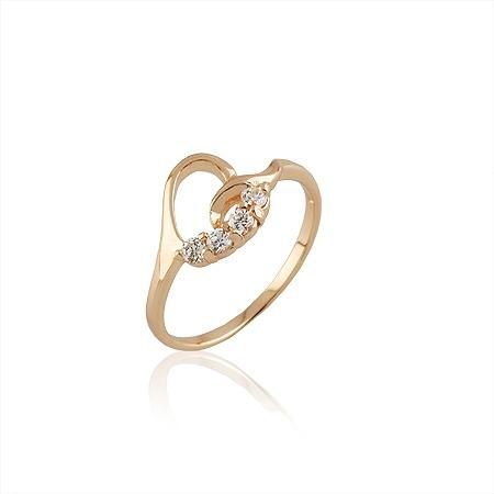 18k Gold Filled heart 2mm Zircon Women/Men Rings Size8  