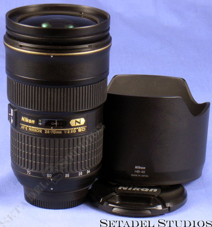 NIKON AF S NIKKOR 24 70MM F2.8G ED NANO LENS +CPS +SHDE CLEAN NICE 