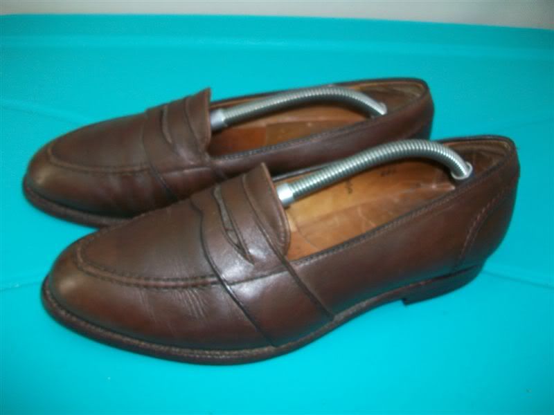 Vtg. ALDEN BROWN LEATHER MEN DRESSING Shoes size 8 B/D  