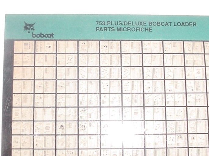 MELROE BOBCAT 753 753H SKIDSTEER LOADER PART MICROFICHE  