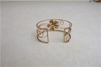 KREMENTZ CUFF BRACELET ROSE JEWELRY vintage  