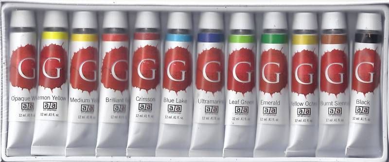 GOUACHE PAINTS ~ 12 PC PAINT SET ~ NEW  