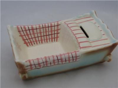 Vintage Enesco Ceramic Baby Cradle Bank & Planter  