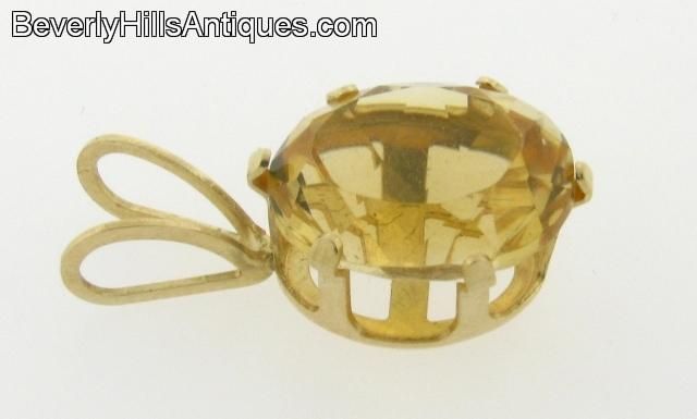 Beautiful Citrine 14k Yellow Gold Pendant  