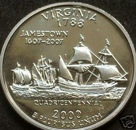 2000 S PROOF VIRGINIA QUARTER  