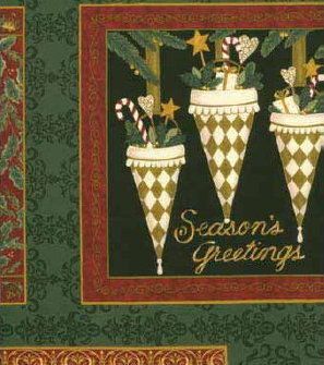 ROYAL HOLIDAY PANEL   EVERGREEN Moda Fabric Deb Strain  