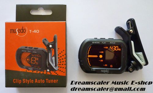 Musedo T 40 Clip Style Auto Guitar/ Bass/ Violin Tuner  