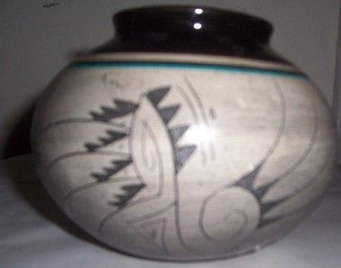 SIGNED BLACKHORSE MITCHELL NAVAJO VASE POTTERY  