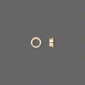 100 Gold Plated 5.5mm Bead Hole Grommet Eyelet Rivets  