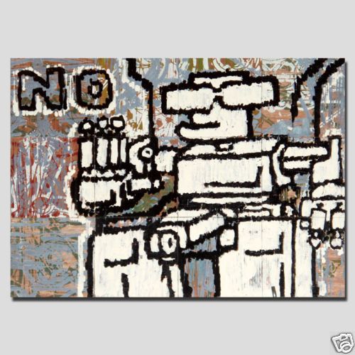 Abstract Robot Painting   Modern Urban Contemporary Art  