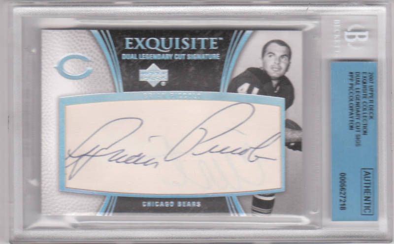 07 UD Exquisite Brian Piccolo Walter Payton 1/1 Auto PP  