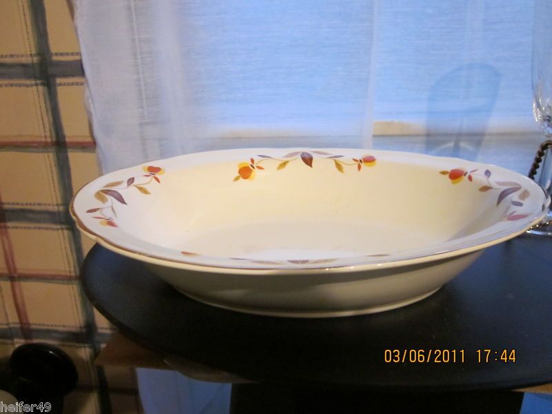 Halls Superior Autumn Leaf Oval Vegetable Bowl   