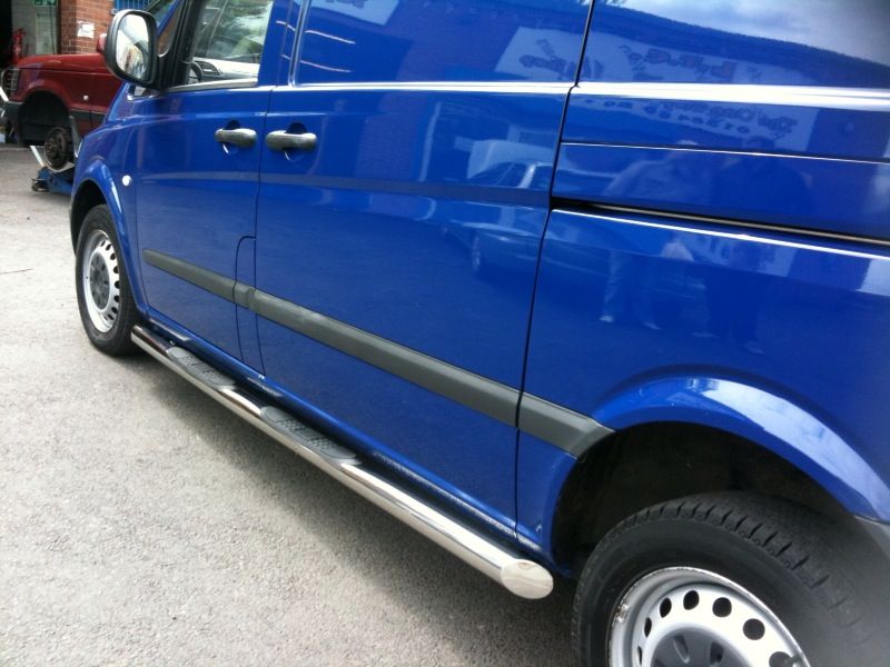 VAN TECH STAINLESS STEEL SIDE BARS FORD TRANSIT SWB  