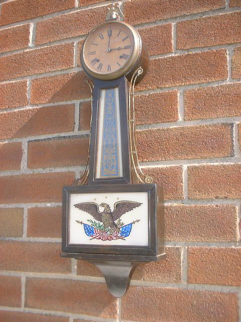   American flag+eagle New Haven LARGE Banjo Clock wall clock,working