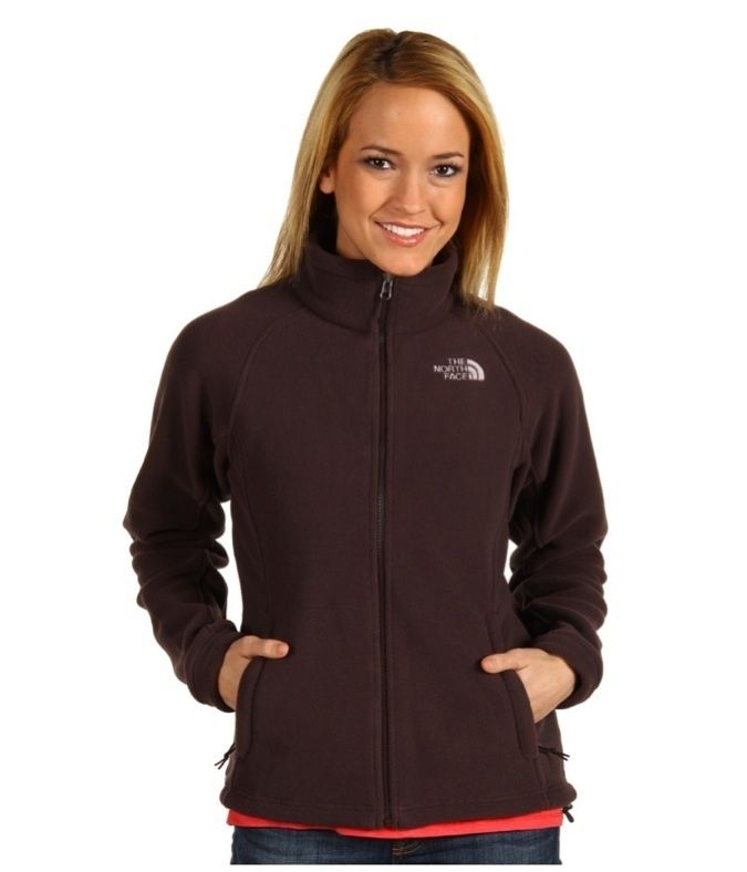 North Face Womens Khumbu Jacket Sz Large Lg L Brunette Brown Fleece 