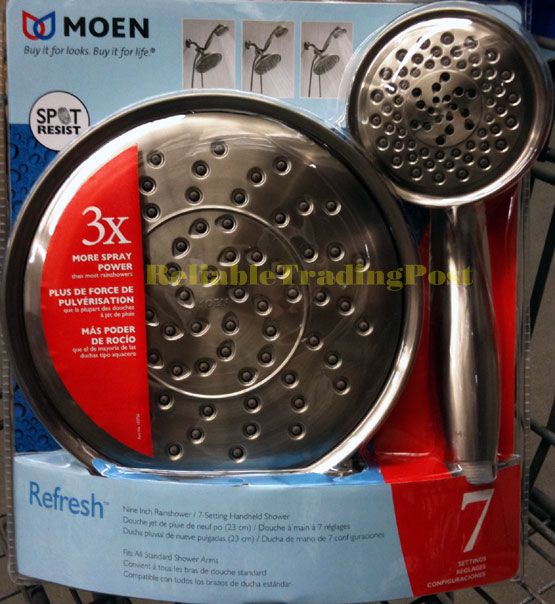 Moen Refresh Handheld Rain Shower Head Bath Fixture NEW  