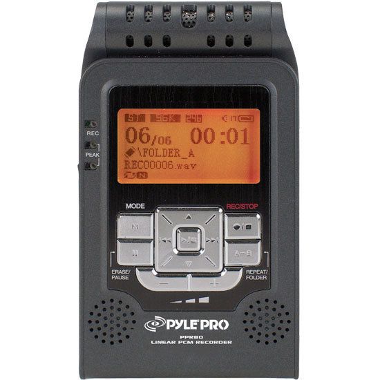   Stereo PPR80 Linear PCM Voice Recorder With BuiltIn 2 GB Memory  