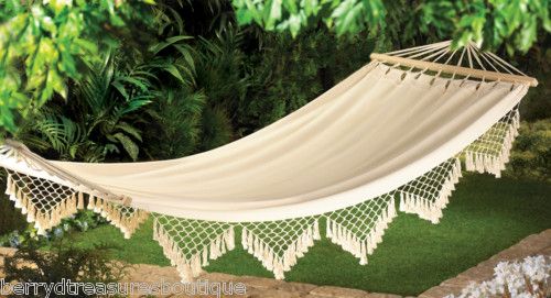 Cape Cod Canvas HAMMOCK Outdoor Garden Patio Tree Swing  