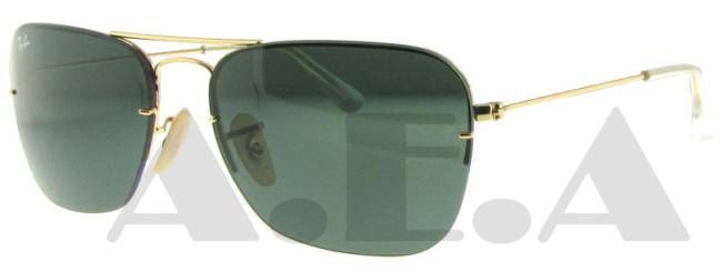 RAY BAN RB 3461 001/71 GOLD RB3461 AVIATOR SUNGLASSES  