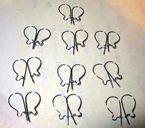 12 SURGICAL STEEL KIDNEY WIRES~make earrings  