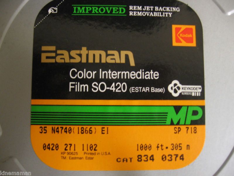 Kodak 35mm Motion Picture Film 1000 SO 420 ATL  