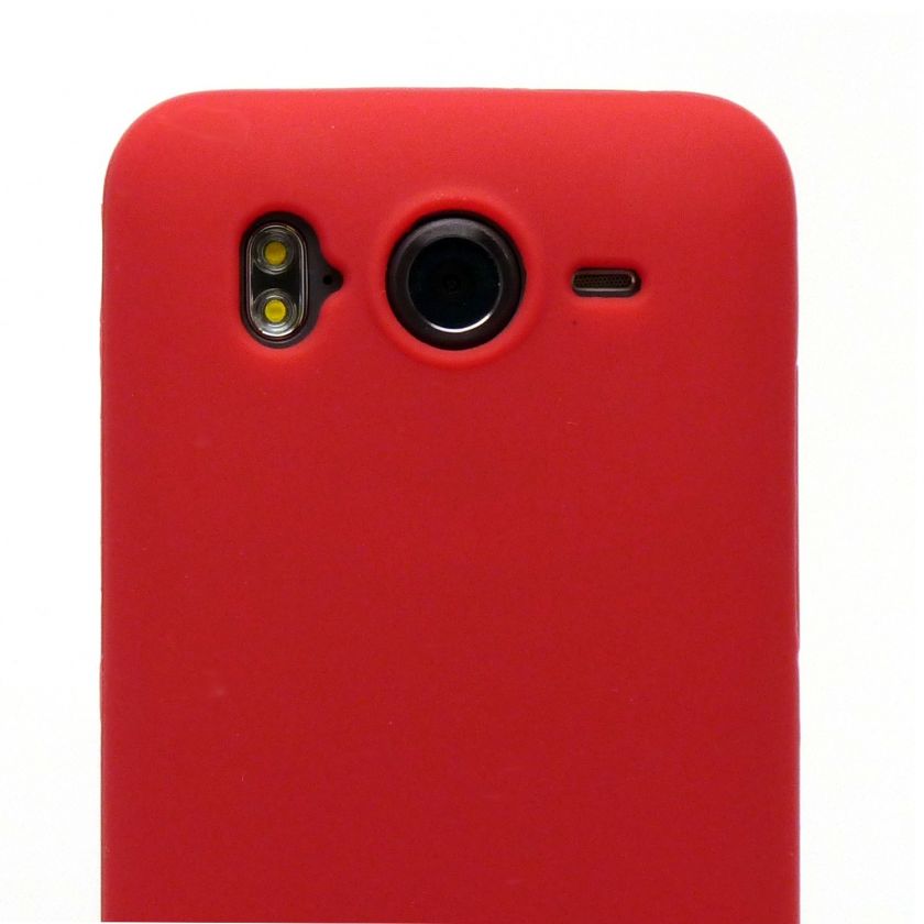 bright red soft gel silicone rubber skin case cover for at t htc 