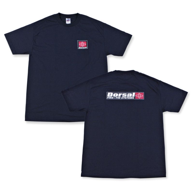 DORSAL  SURFBOARD FINS / FIN SYSTEMS T SHIRT (NAVY)  