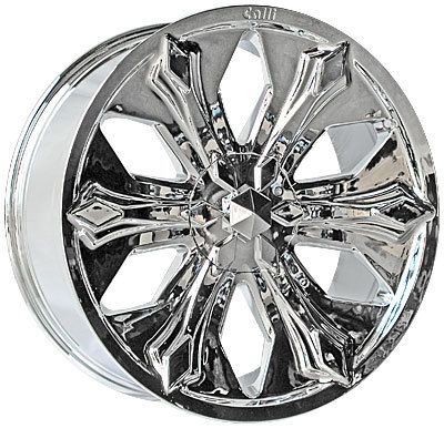 24 & 22 CHROME CENTER CAP RIMS WHEELS CALLI 504  