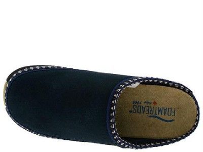 Foamtreads Mercury Open Back Navy Suede Slipper Sz 5M  