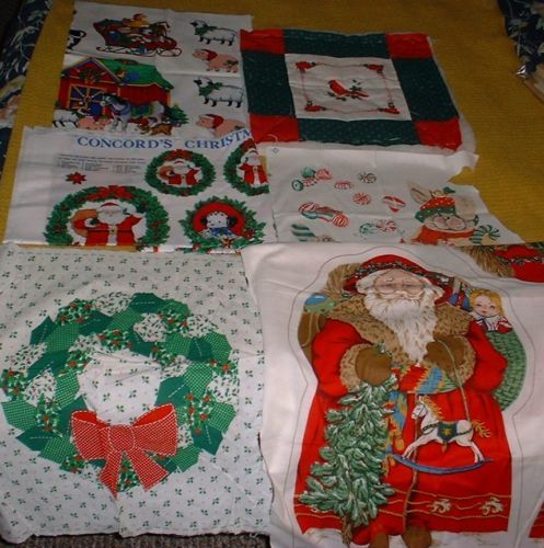 panels CHRISTMAS PANELS, APPLIQUES ~ nice lot  