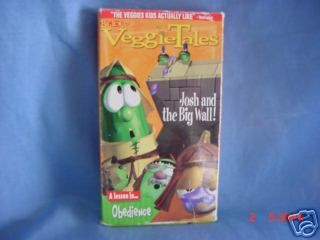 Veggie Tales Josh & the Big Wall Christian VHS kids  