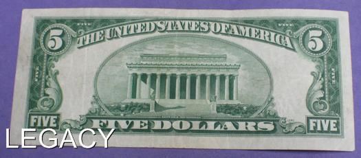 1934 A $5.00 SILVER CERTIFICATE STAR NOTE (GSS+  