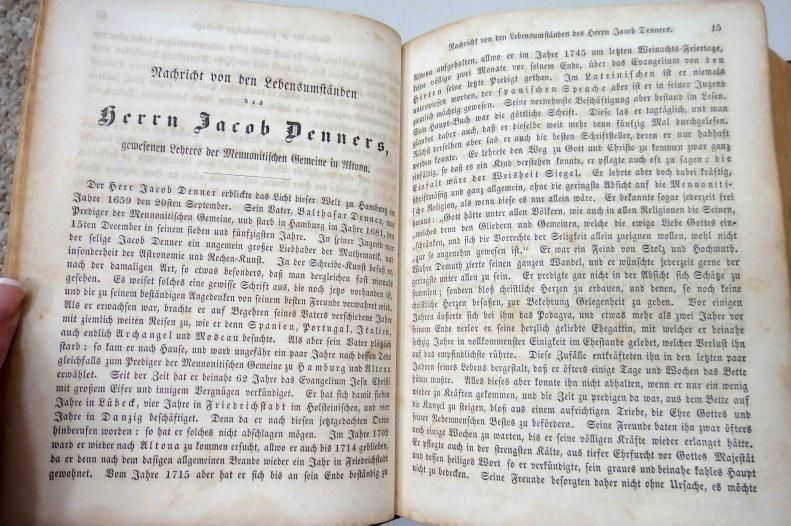 1860 antique JACOB DENNERS bible sermons BETRACHTUNGEN  