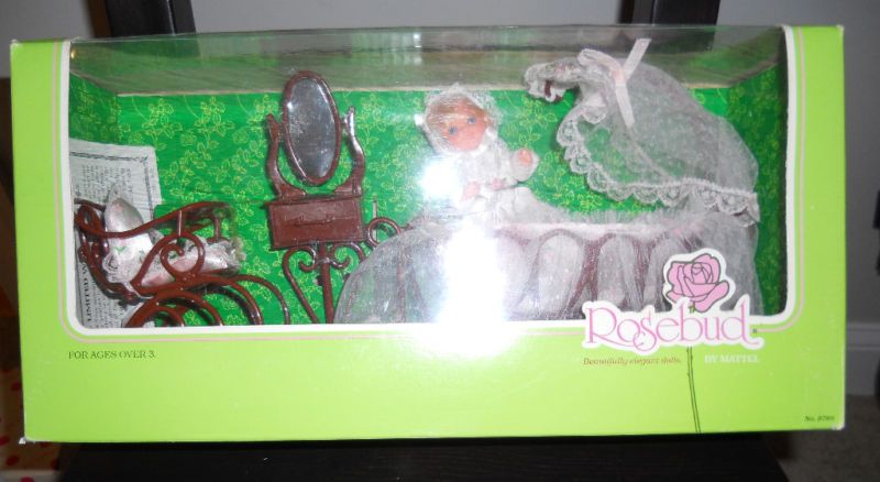 Doll Rosebud Baby Mattel 1976 MIB White Star Rose  