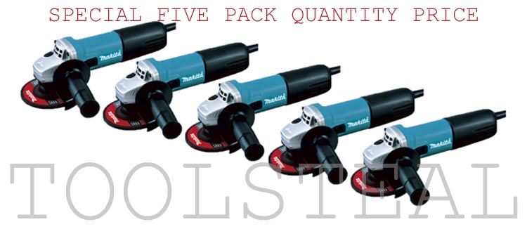 Makita 9557NB 4 1/2 Angle Grinder 5 PACK w/Warranty  