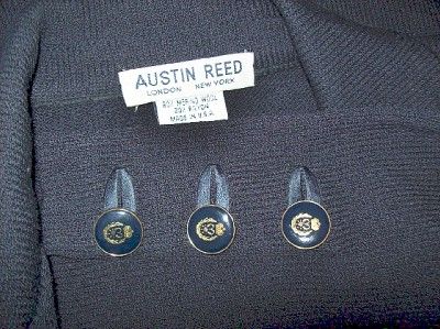 AUSTIN REED~CLASSIC NAVY SANTANA KNIT D/B JACKET~10  