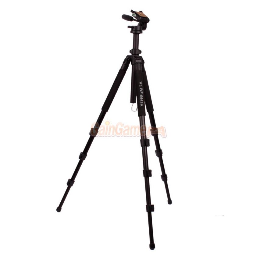 New Camera Tripod Fancier FT 6663A with 3 way head Bag  