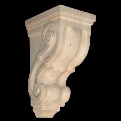 Wood Corbel Bar Bracket Support Rubberwood CVCRT 10 RW  