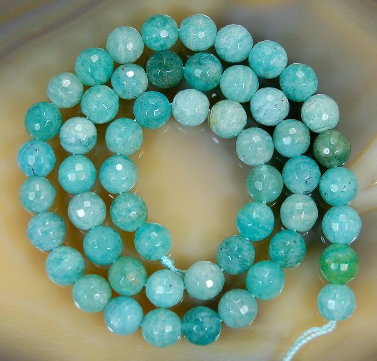 8mm Faceted Natural ite Round Beads 16  