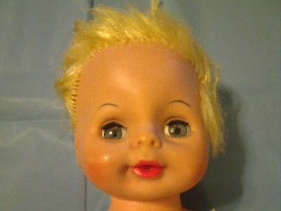 VINTAGE 1969 DELUXE TOPPER 18 BABY DOLL HOLLOW PLASTIC  