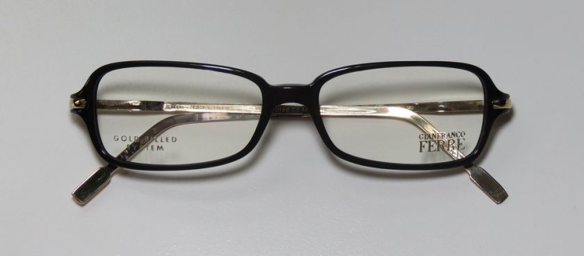 NEW GIANFRANCO FERRE 17201 52 15 140 BLACK GOLD FILLED EYEGLASSES 