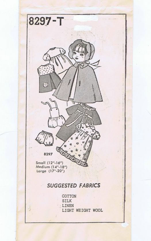 16 17 Vintage 1941 Doll Pattern (Medium) 8297   SPECIAL POSTAGE OFFER 