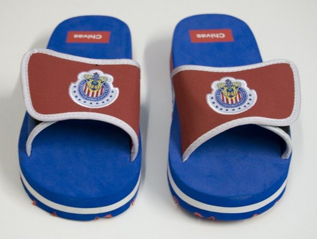 Navy Blue Club Guadalajara Chivas Mexico FMF 1a Sandals  