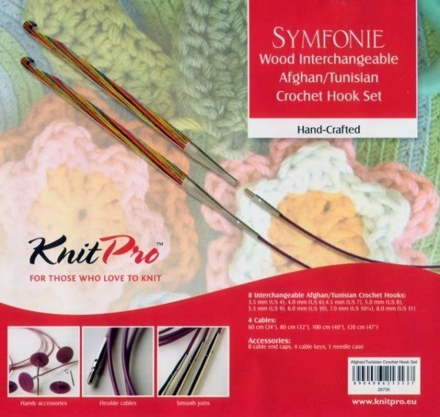 KNITPRO SYMFONIE I/C AFGHAN/TUNISIAN CROCHET HOOK SET  