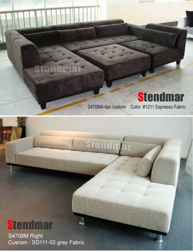 4PC MODERN DESIGN FABRIC SECTIONAL SOFA S4708M  