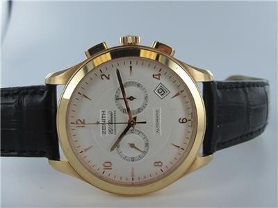 18KT ROSE GOLD ZENITH GENTS GRANDE CLASS EL PRIMERO AUTOMATIC 