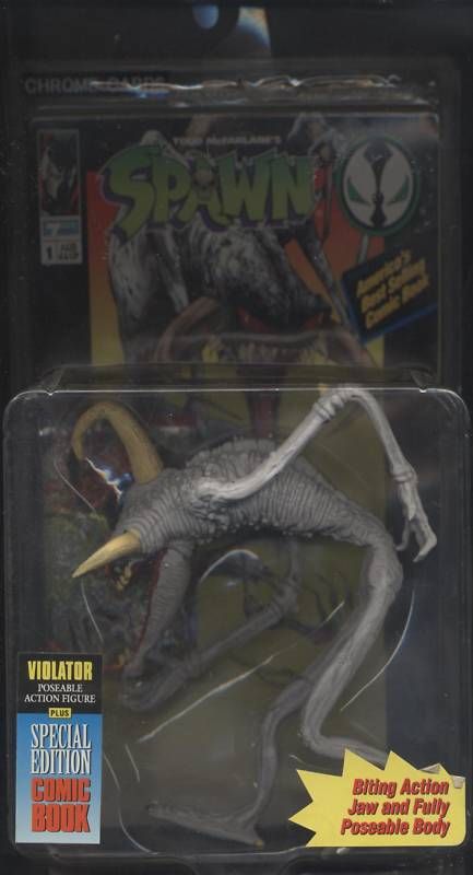   COMIC #1 VIOLATOR FIGURE WITH CHROMIUM SPAWN CARD MINT IN BOX  